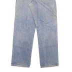 DICKIES Mens Blue Regular Fit Straight Denim Light Wash W36 L32 Cotton Blend Zip