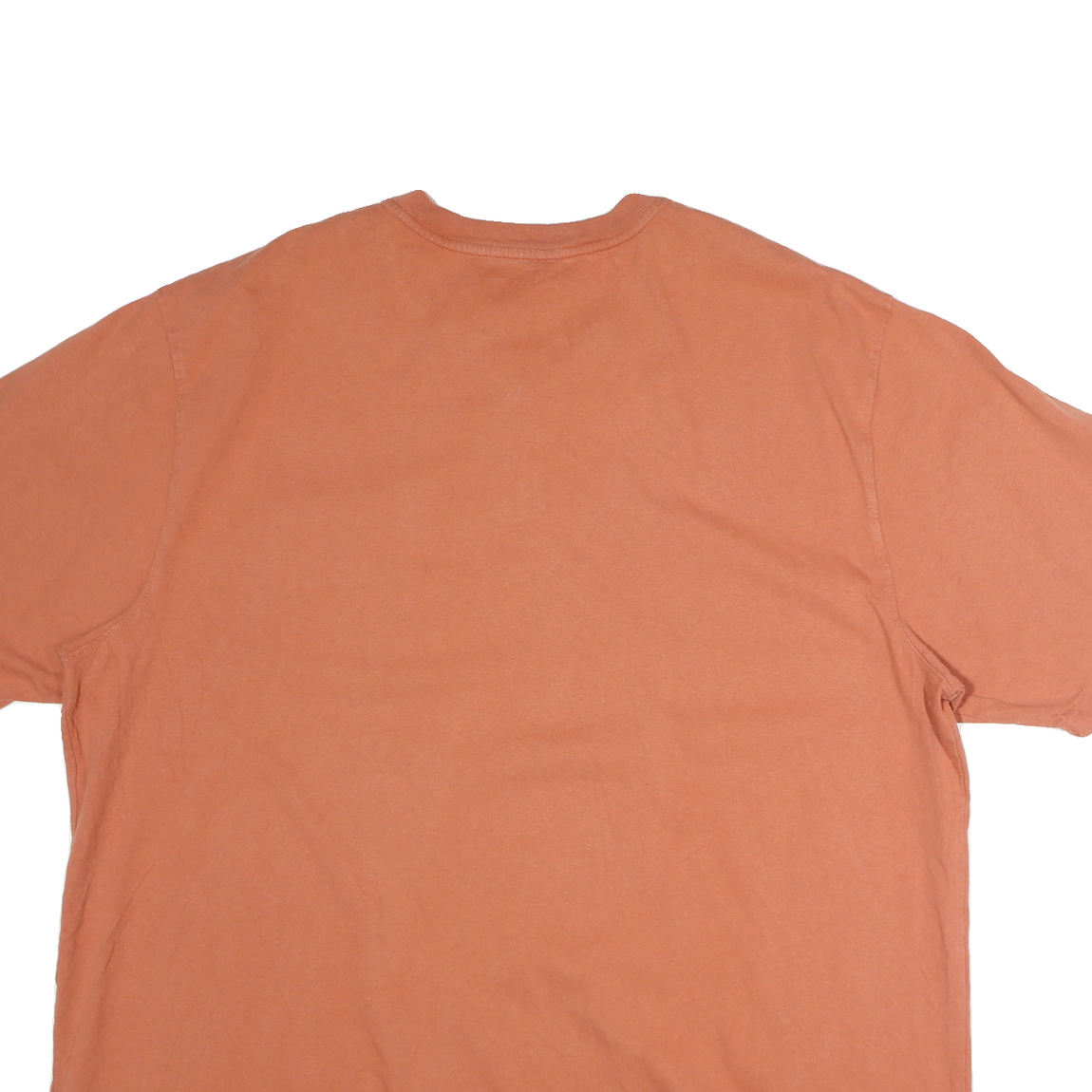CARHARTT Mens Rust Henley T-Shirt 2XL Short Sleeve Cotton Pocket Casual Workwear