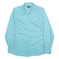 TOMMY HILFIGER Womens Blue L Shirt Cotton Blend Long Sleeve Button Down