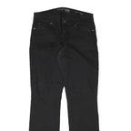 GUESS Womens Black Regular Fit Straight Denim Jeans W31 L33 Zip Cotton Blend