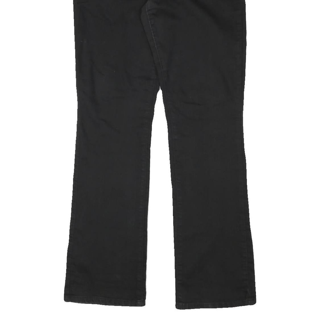 GUESS Womens Black Regular Fit Straight Denim Jeans W31 L33 Zip Cotton Blend