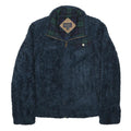 PENDLETON Womens Navy Blue Acrylic Zip Jacket M Fleece Checked Pocket