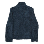PENDLETON Womens Navy Blue Acrylic Zip Jacket M Fleece Checked Pocket