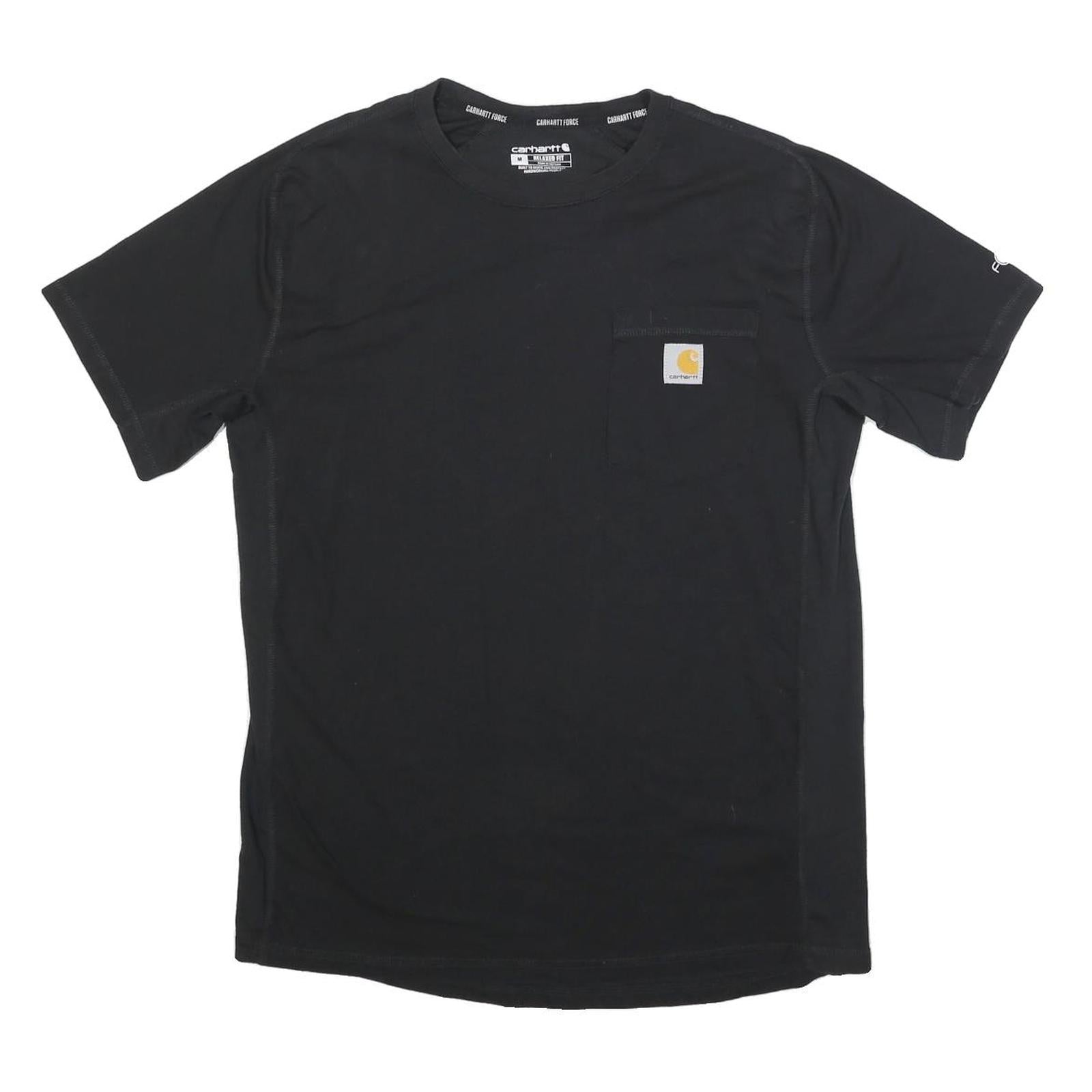 CARHARTT Mens Black & Yellow Pocket T-Shirt M Short Sleeve Crew Neck Workwear
