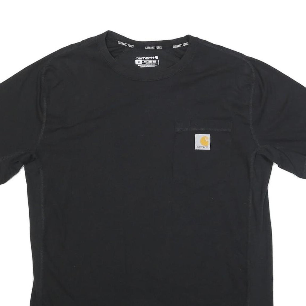CARHARTT Mens Black & Yellow Pocket T-Shirt M Short Sleeve Crew Neck Workwear