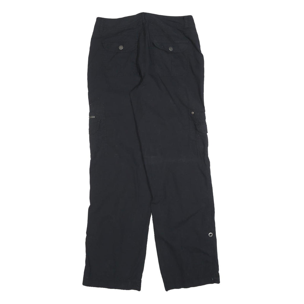 KHAKIS & CO Womens Cotton Blend Black Regular Fit Straight Leg Trousers W30 L32