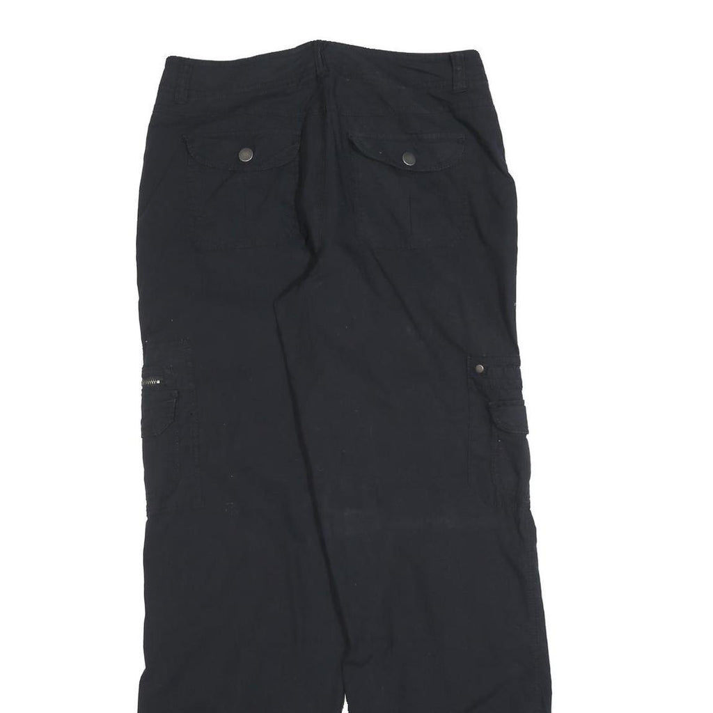 KHAKIS & CO Womens Cotton Blend Black Regular Fit Straight Leg Trousers W30 L32