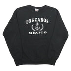 YACHT CLUB Mens Black Los Cabos Mexico Crew Neck M Cotton Sweatshirt
