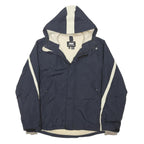 HELLY HANSEN Mens Navy & Cream Outdoor Jacket M Polyester Blend Zip Hooded