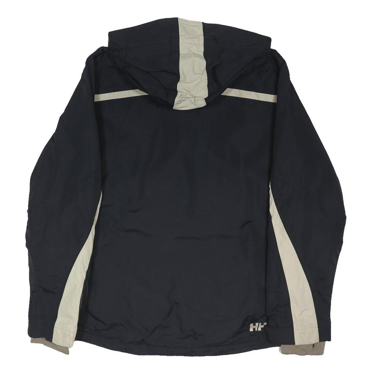 HELLY HANSEN Mens Navy & Cream Outdoor Jacket M Polyester Blend Zip Hooded