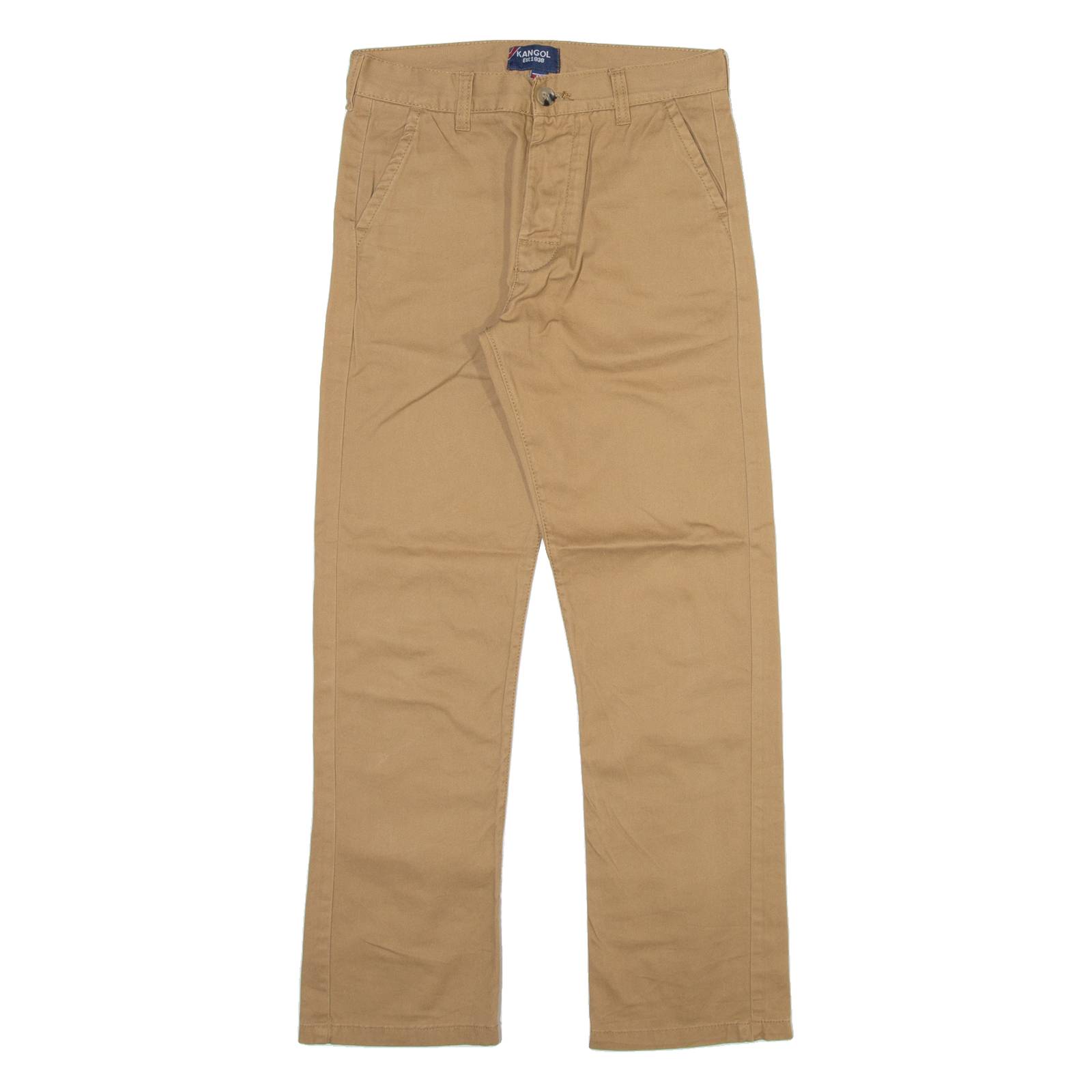 KANGOL Womens Trousers Beige Regular Straight W26 L27