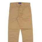 KANGOL Womens Trousers Beige Regular Straight W26 L27
