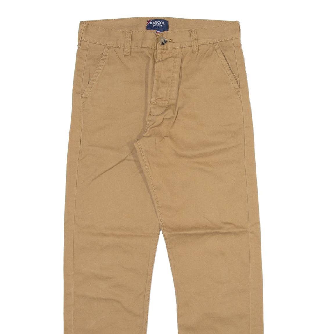 KANGOL Womens Trousers Beige Regular Straight W26 L27
