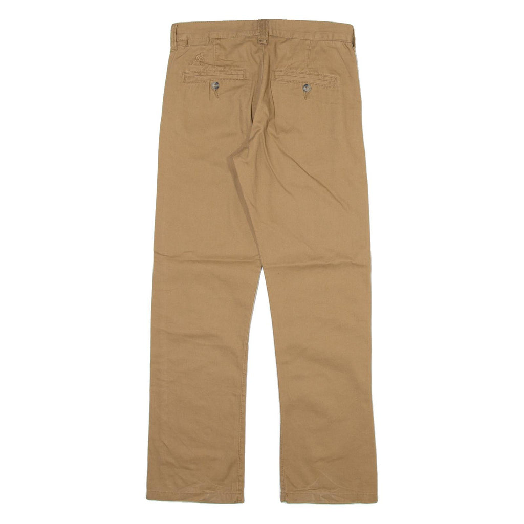KANGOL Womens Trousers Beige Regular Straight W26 L27