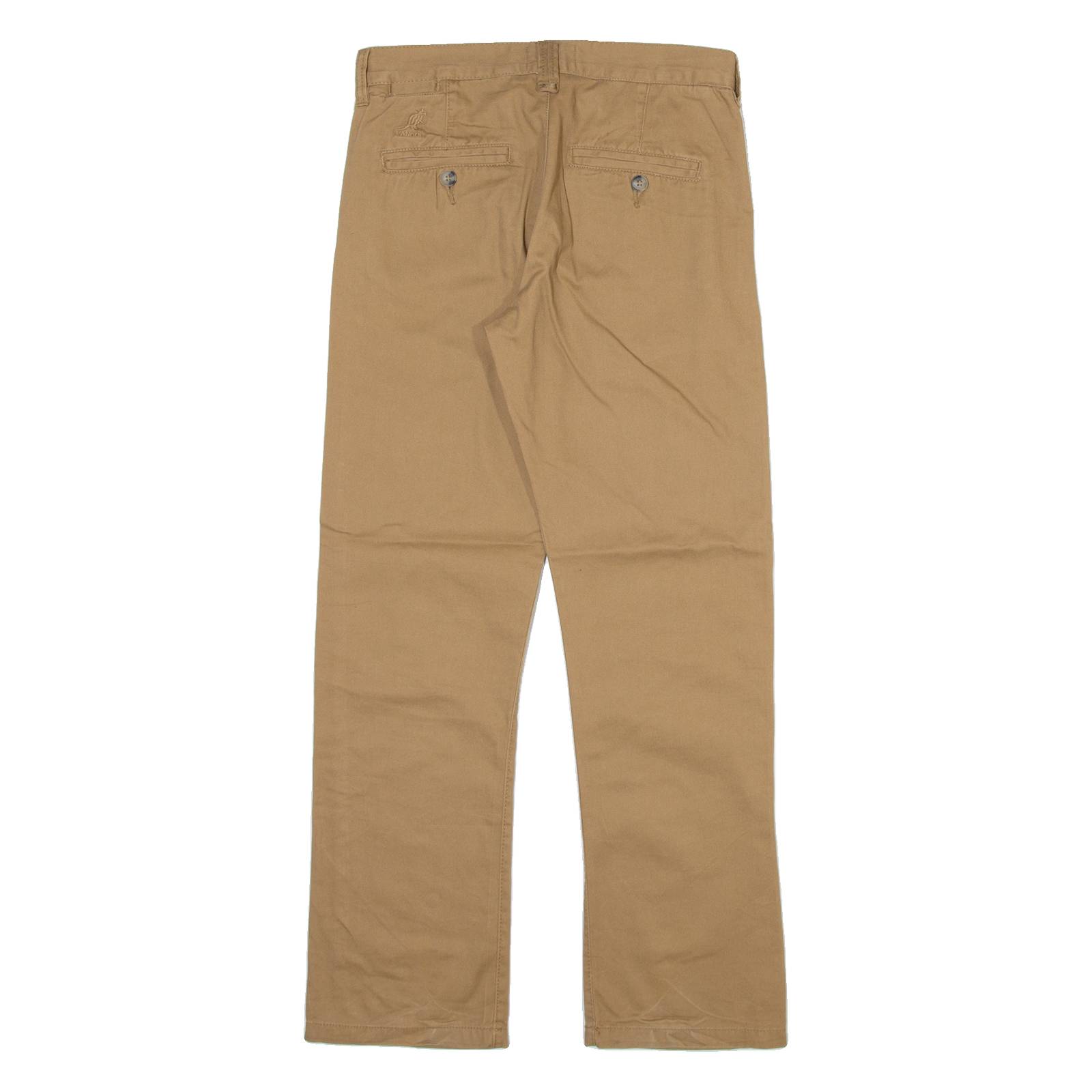 KANGOL Womens Trousers Beige Regular Straight W26 L27