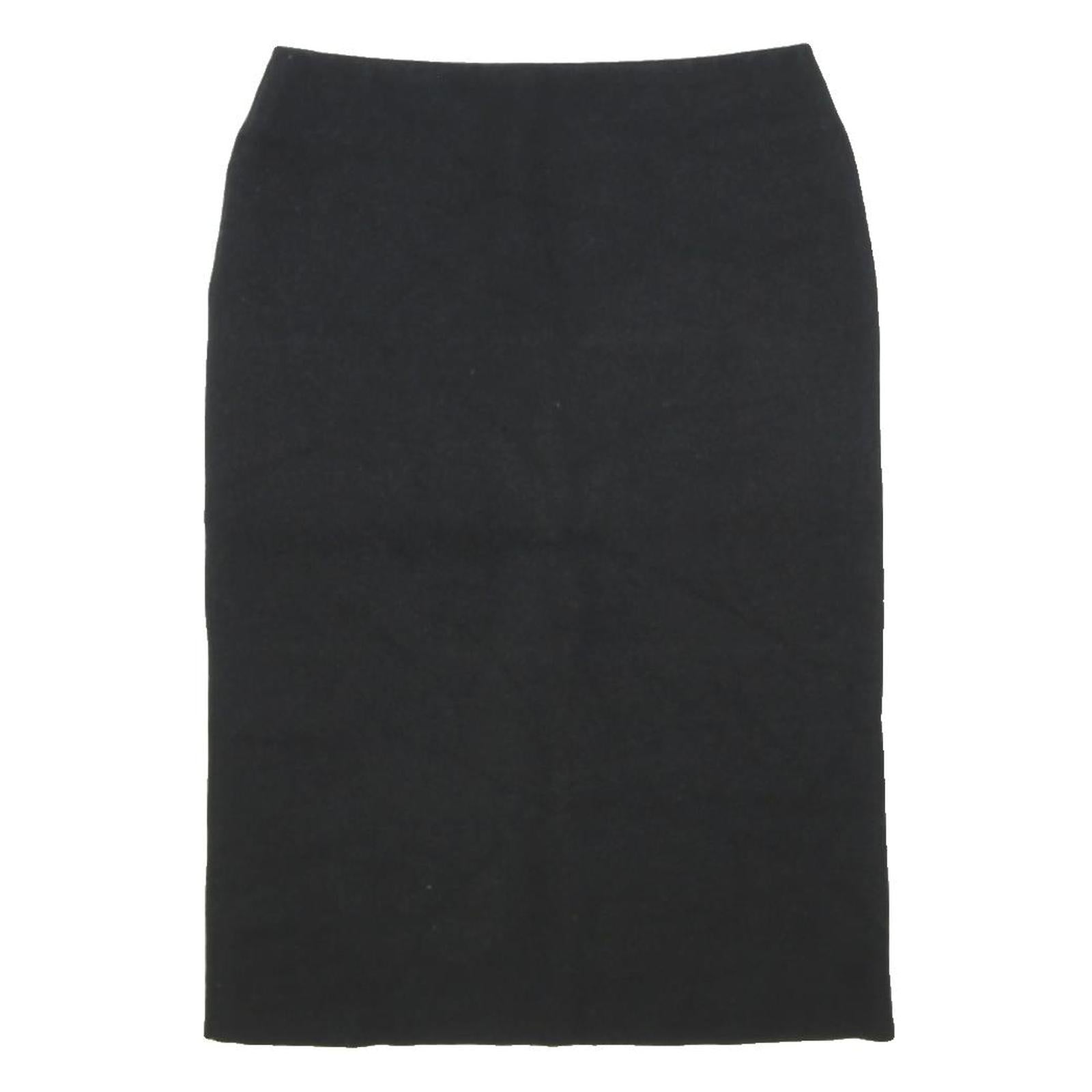 COS Womens Black Straight Knee Length Wool Skirt XS Classic Fit Minimalist