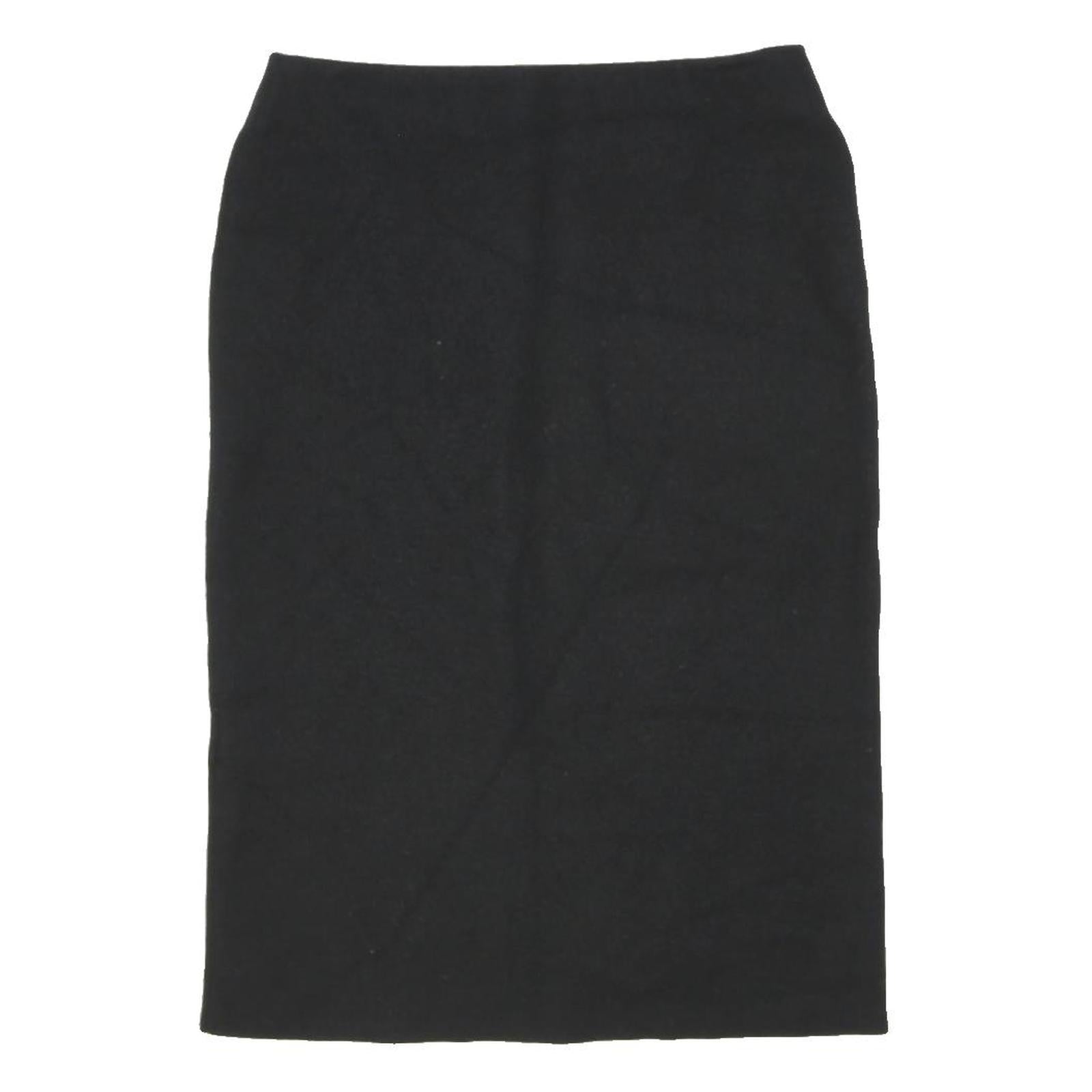 COS Womens Black Straight Knee Length Wool Skirt XS Classic Fit Minimalist