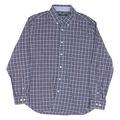 NAUTICA Mens Blue & Maroon Check Shirt 2XL Button Down Long Sleeve Casual