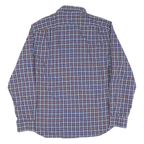 NAUTICA Mens Blue & Maroon Check Shirt 2XL Button Down Long Sleeve Casual