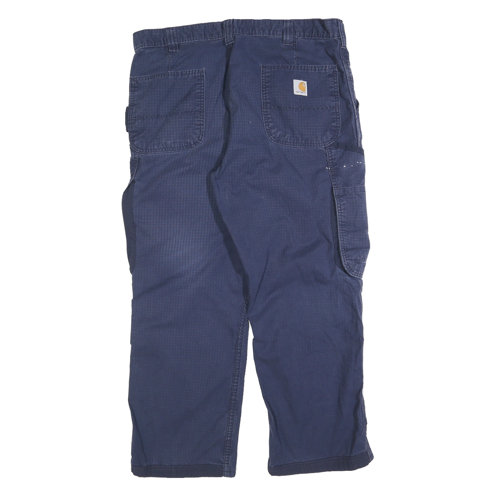 CARHARTT Mens Regular Fit Blue Cotton Blend Zip Closure Cargo Trousers W36 L27