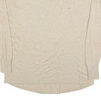 TOMMY HILFIGER Womens Beige Plain Cotton Blend Jumper Crew Neck Basic Knit 2XL