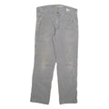 CARHARTT Mens Cotton Blend Grey Relaxed Fit Straight Leg Trousers W36 L32
