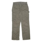 CARHARTT Mens Cotton Relaxed Straight Trousers Olive W30 L30 Utility Workwear
