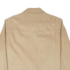 Womens Beige Polyester Blend Button Jacket XL Plain Classic Casual Smart