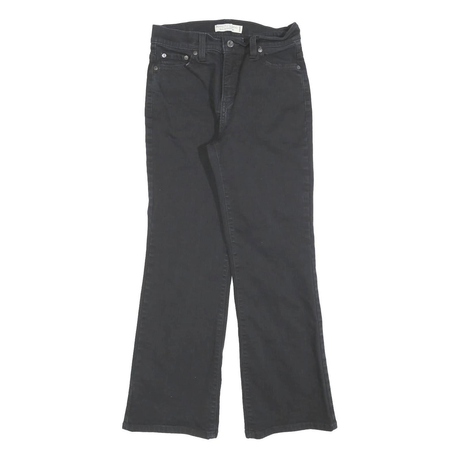 LEVI'S 512 Bootcut Womens Jeans Black Slim Cotton Blend W26 L26 Stylish Zip