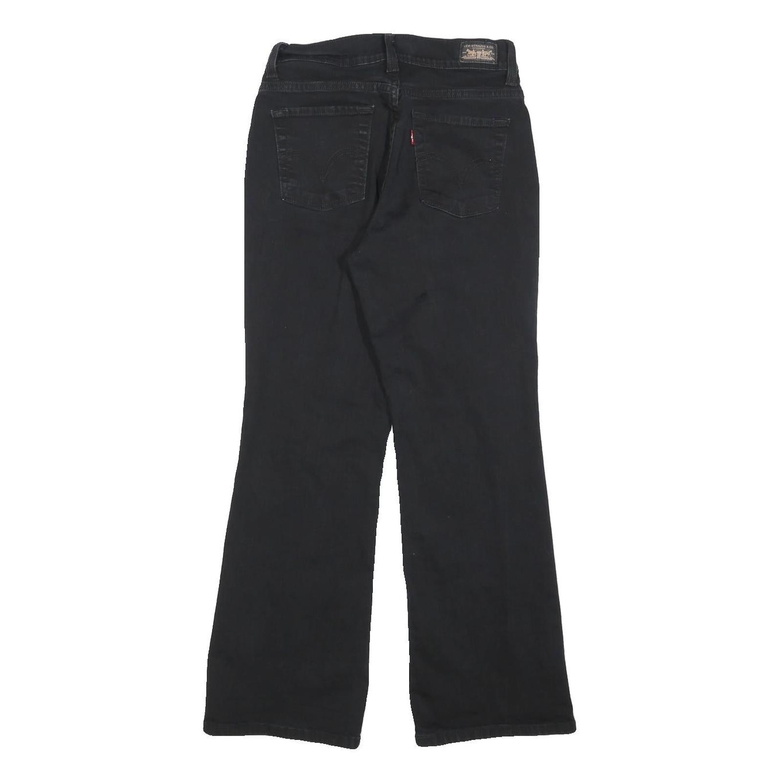 LEVI'S 512 Bootcut Womens Jeans Black Slim Cotton Blend W26 L26 Stylish Zip