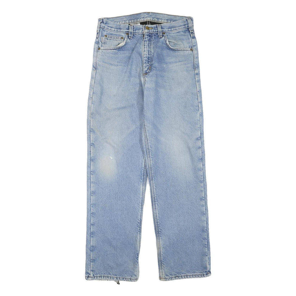 DICKIES Mens Regular Fit Denim Jeans Light Blue Cotton Blend Zip W30 L32 Casual