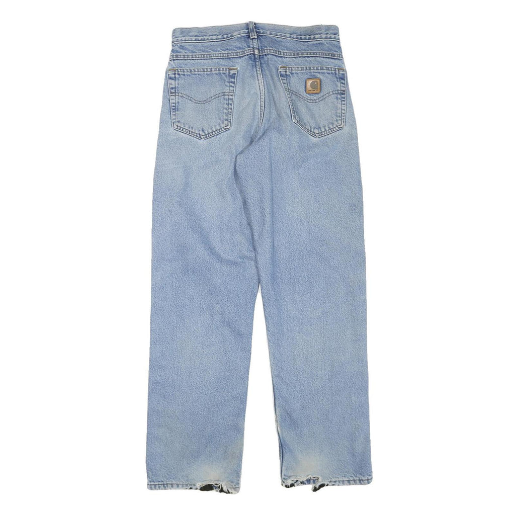 DICKIES Mens Regular Fit Denim Jeans Light Blue Cotton Blend Zip W30 L32 Casual