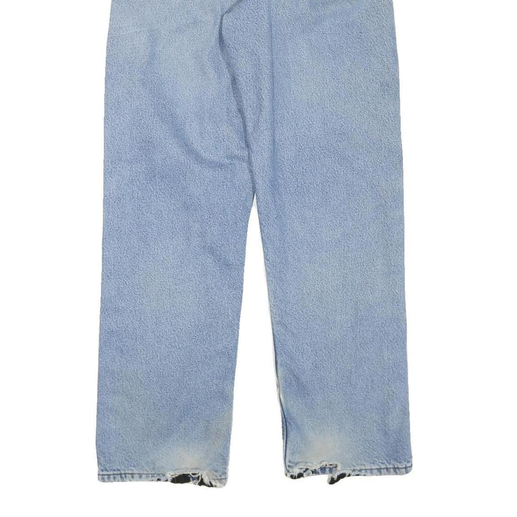 DICKIES Mens Regular Fit Denim Jeans Light Blue Cotton Blend Zip W30 L32 Casual