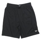 REEBOK Mens Black Sports Shorts M W30 Lightweight Polyester Activewear