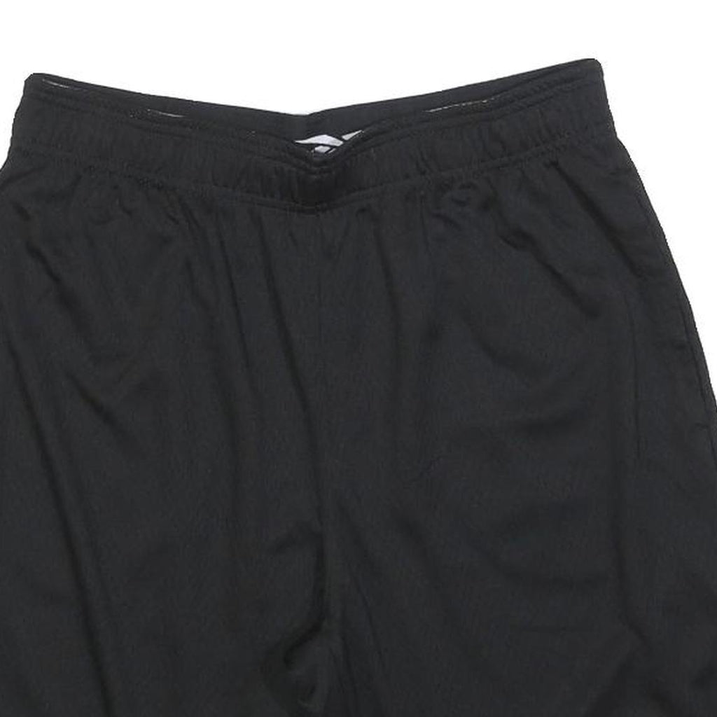 REEBOK Mens Black Sports Shorts M W30 Lightweight Polyester Activewear