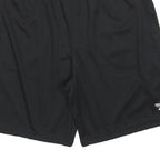 REEBOK Mens Black Sports Shorts M W30 Lightweight Polyester Activewear