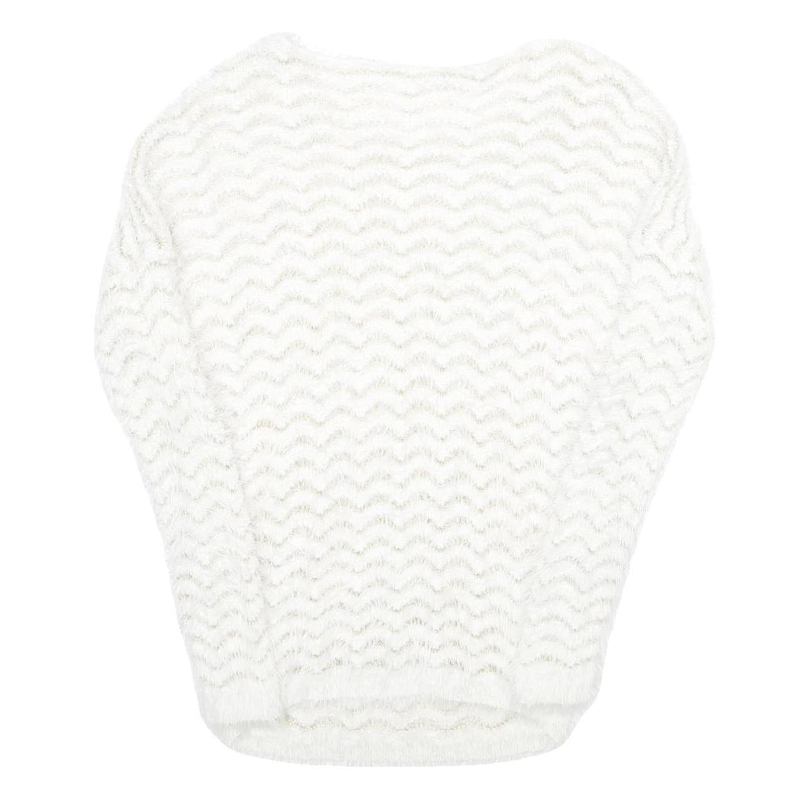 ORSAY Womens White Plain Jumper Crew Neck Basic Knit S Soft Fit Lightweight