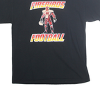 GILDEN Mens Black Firebirds Football Graphic T-Shirt L Short Sleeve Crew Neck