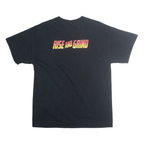 GILDEN Mens Black Firebirds Football Graphic T-Shirt L Short Sleeve Crew Neck