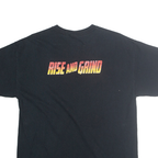 GILDEN Mens Black Firebirds Football Graphic T-Shirt L Short Sleeve Crew Neck