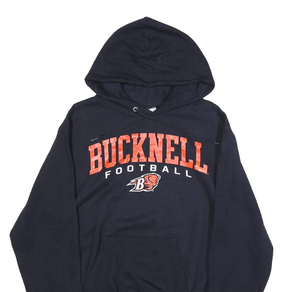 CHAMPION Mens Navy Bucknell Football Hoodie S Cotton Blend Casual Pullover