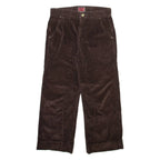 TOMMY HILFIGER Mens Corduroy Trousers Brown Regular Straight W31 L26