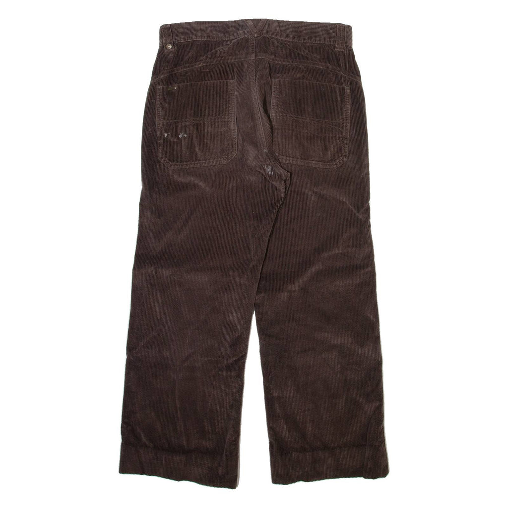 TOMMY HILFIGER Mens Corduroy Trousers Brown Regular Straight W31 L26