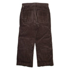 TOMMY HILFIGER Mens Corduroy Trousers Brown Regular Straight W31 L26