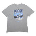 NIKE Mens Grey Loose Laces Graphic T-Shirt L Short Sleeve Crew Neck Casual