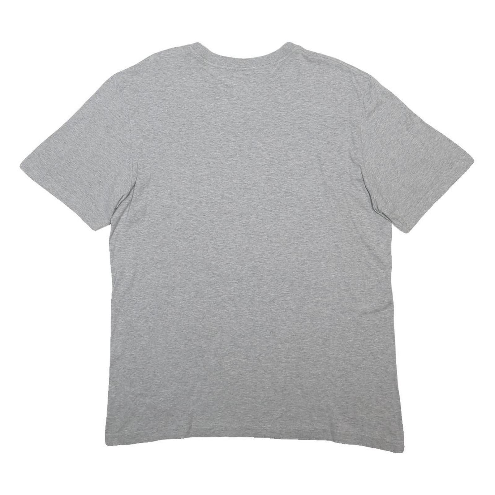 NIKE Mens Grey Loose Laces Graphic T-Shirt L Short Sleeve Crew Neck Casual