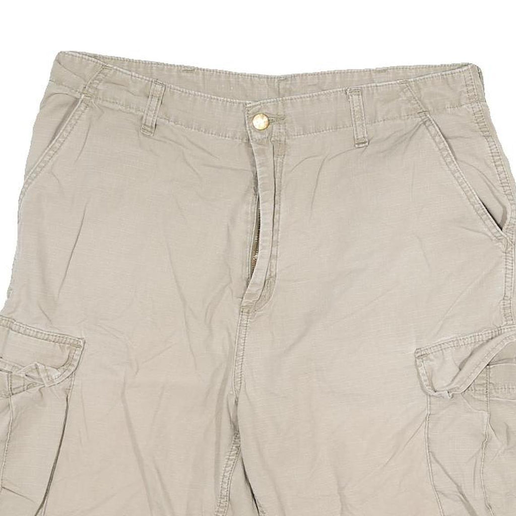 CARHARTT Mens Shorts Beige Cargo XL W32 Durable Cotton Blend Workwear
