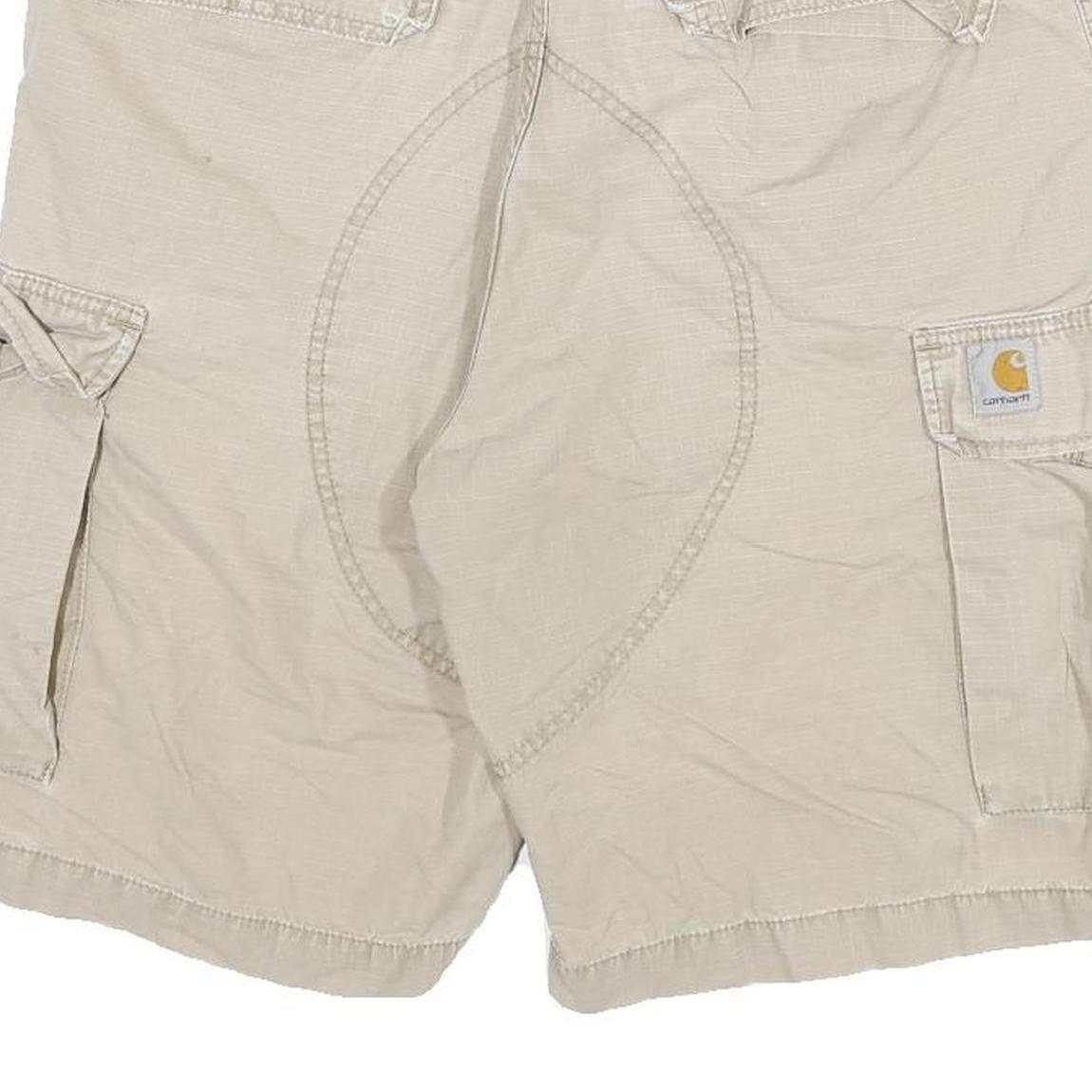 CARHARTT Mens Shorts Beige Cargo XL W32 Durable Cotton Blend Workwear