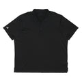 ADIDAS Mens Black Short Sleeve Plain 2XL Polo Shirt Button Collar Lightweight