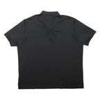 ADIDAS Mens Black Short Sleeve Plain 2XL Polo Shirt Button Collar Lightweight
